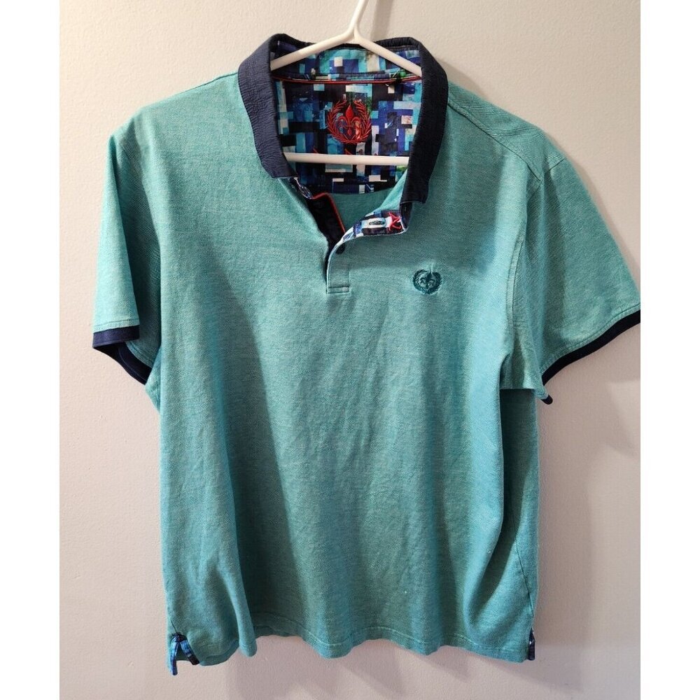 Au Noir Polo Size 6 Short Sleeve Turquoise